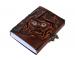 Two Eye Leather Brown Antique Leather Vintage Look Leather Note Book Dairy